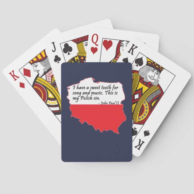 Pope John Paul II Quote Poker Cards (Back)