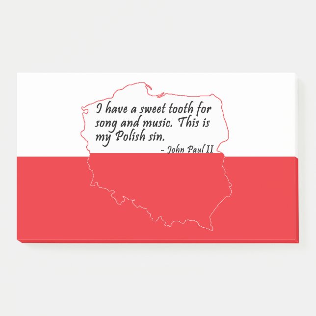 Pope John Paul II Quote Post-it Notes (Front)