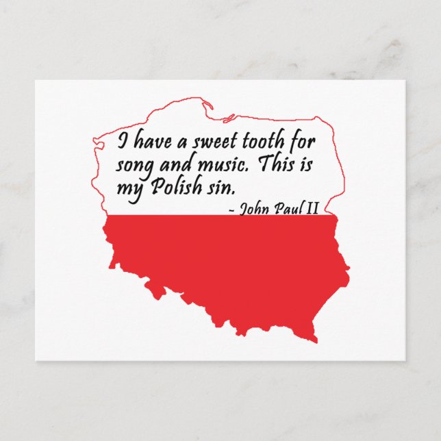 Pope John Paul II Quote Postcard (Front)