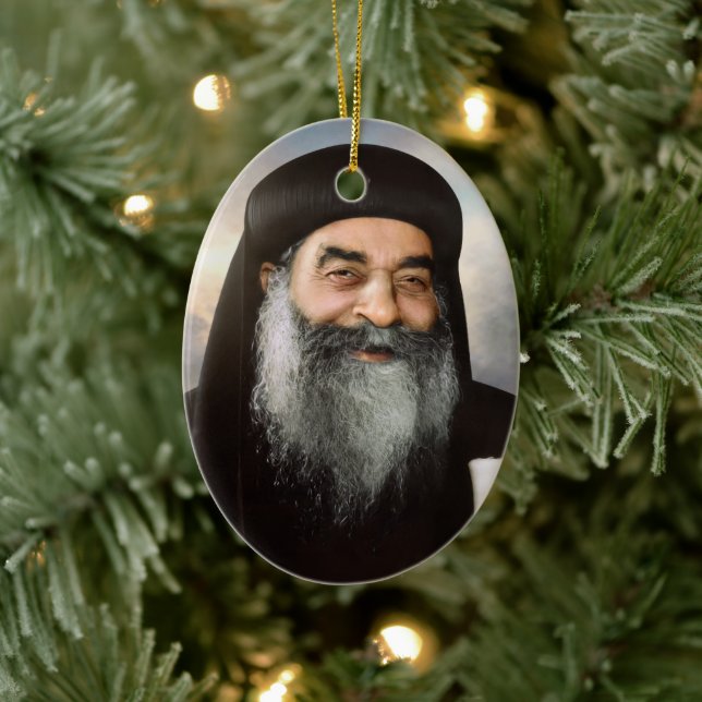 Pope Kyrillos VI Ceramic Ornament (Tree)