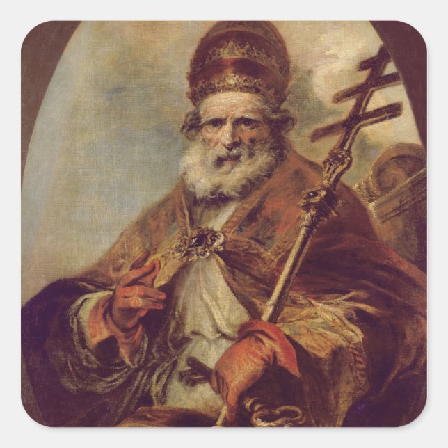 Pope Leo I Square Sticker (Front)