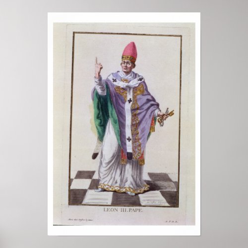 Pope Leo III 795_816 from Receuil des Estampes Poster