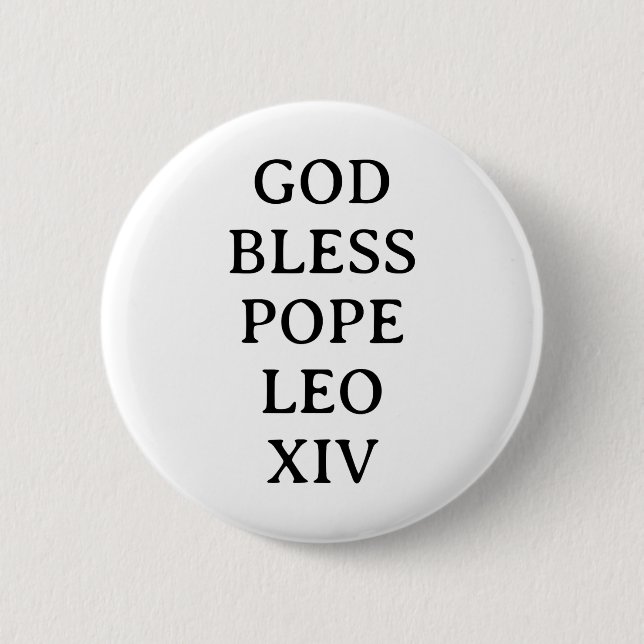 Pope Leo Xiv 3  Button (Front)