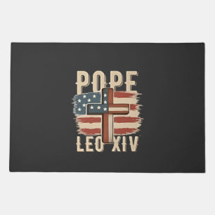 Pope Leo XIV Christian Church Da Pope USA Flag Doormat