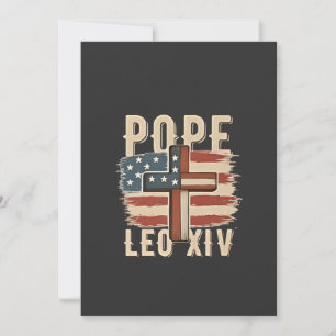 Pope Leo XIV Christian Church Da Pope USA Flag Invitation