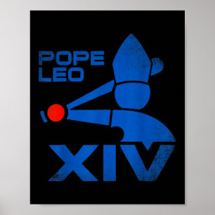 Pope Leo Xiv Da Pope Pope Leo 14 Baseball Poster