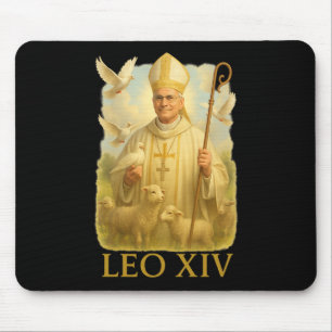 Pope Leo Xiv Doves - Christian Catholic Faith Insp Mouse Pad