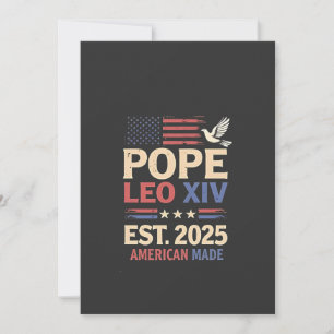 Pope Leo XIV est. 2025 4th of July USA Flag Invitation
