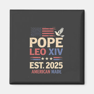 Pope Leo XIV est. 2025 4th of July USA Flag Magnet