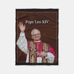 Pope Leo Xiv  Fleece Blanket