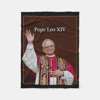 Pope Leo Xiv  Fleece Blanket