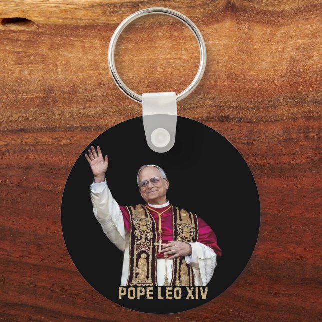 Pope Leo XIV, Historic First American Pope Keychain (Front)