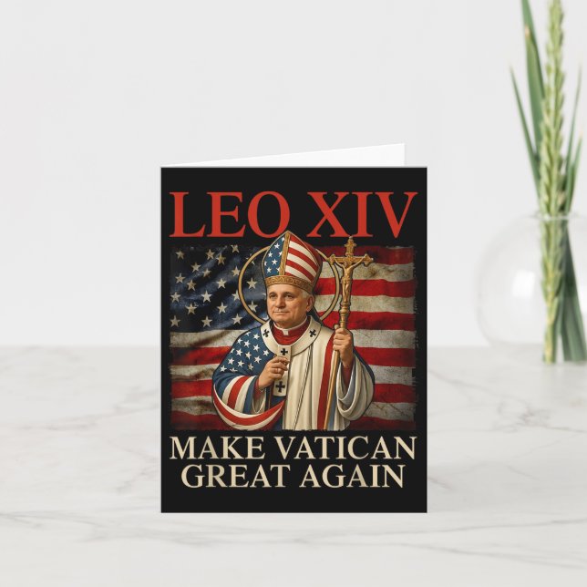 Pope Leo Xiv Make Vatican Great Again Catholic Chu Card (Front)