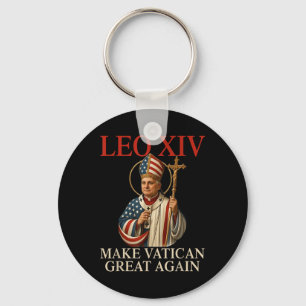 Pope Leo Xiv Make Vatican Great Again Catholic Chu Keychain