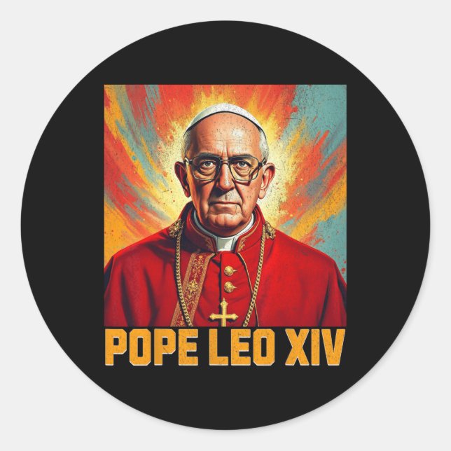 Pope Leo Xiv - New Pope Leo Xiv 1  Classic Round Sticker (Front)