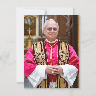 Pope Leo XIV portrait Postcard