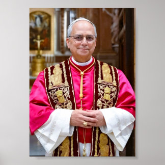 Pope Leo XIV portrait Poster