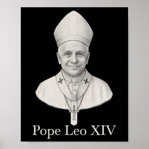 Pope Leo Xiv Portrait  Poster