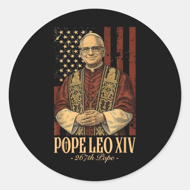 Pope Leo Xiv Robert Francis Prevost  Classic Round Sticker (Front)