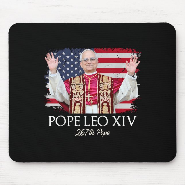 Pope Leo Xiv Robert Francis Prevost First American Mouse Pad (Front)