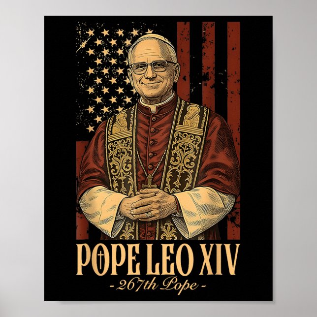 Pope Leo Xiv Robert Francis Prevost  Poster (Front)