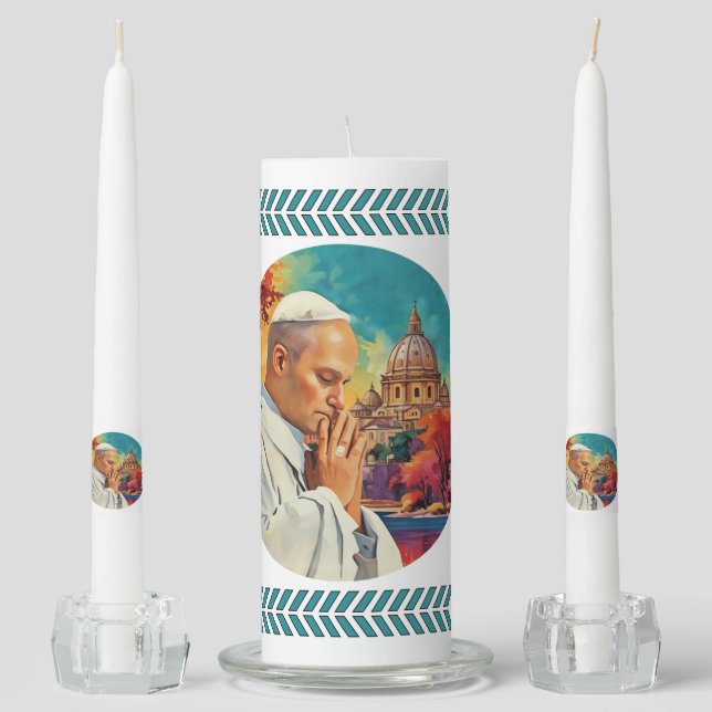 Pope Leo XIV Unity Candle Set (Front)