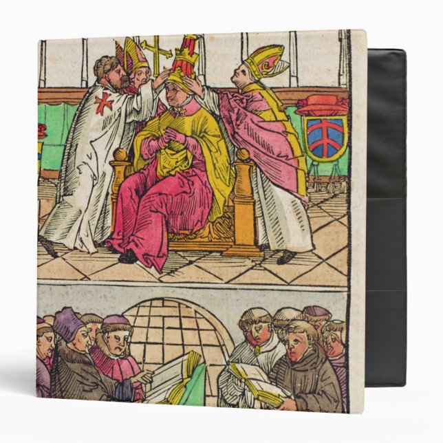 Pope Martin V is installed to the Papacy 3 Ring Binder (Front/Inside)