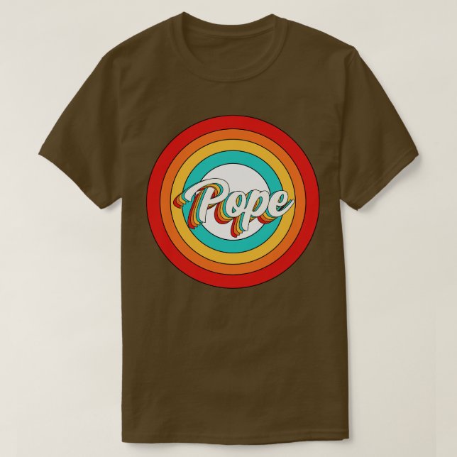 Pope Name Shirt Vintage Pope Circle (Design Front)