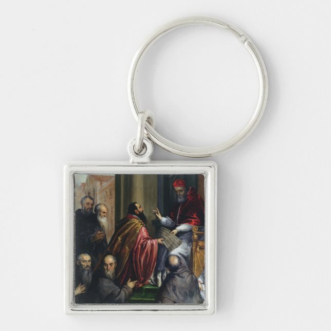 Pope Paul IV Handing over a Statute Keychain (Front)