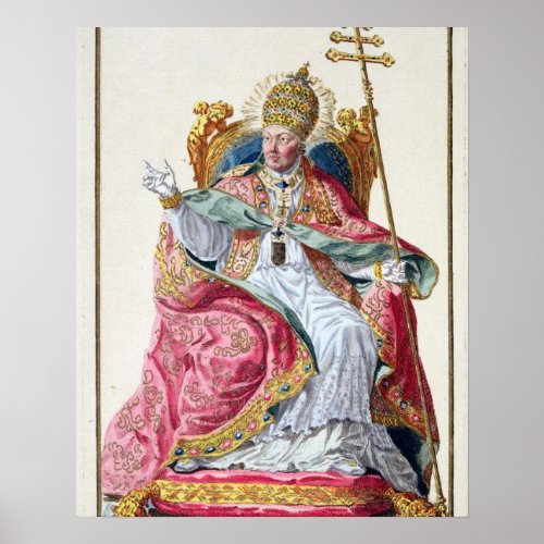 Pope Pius VI 1717_99 from Receuil des Estampes Poster