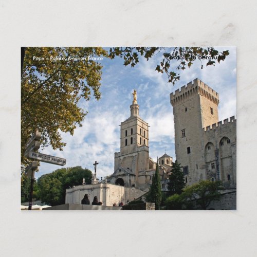 Popes Palace Avignon France P Postcard