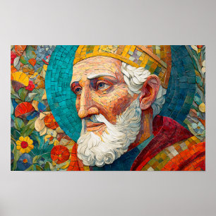 Pope Saint Damasus I: Shepherd of Sacred Words Poster