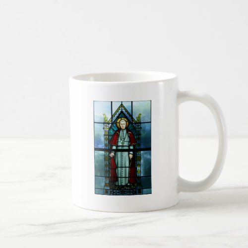 Pope Saint Pius X Stained Glass Art Coffee Mug
