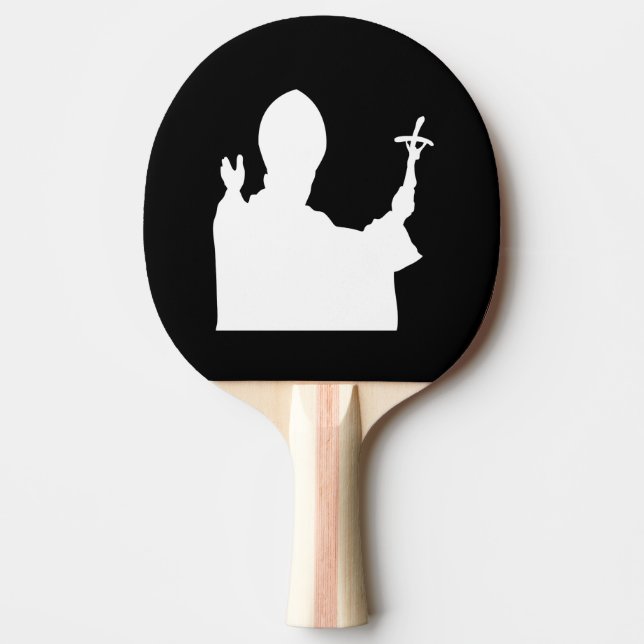 Pope Silhouette Ping-Pong Paddle (Front)