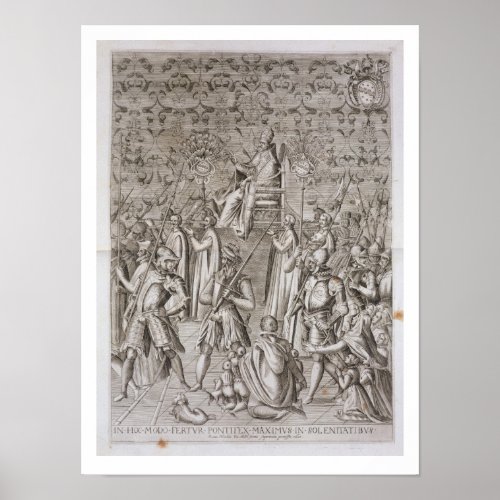 Pope Sixtus V 1521_90 is carried to the Ceremony Poster