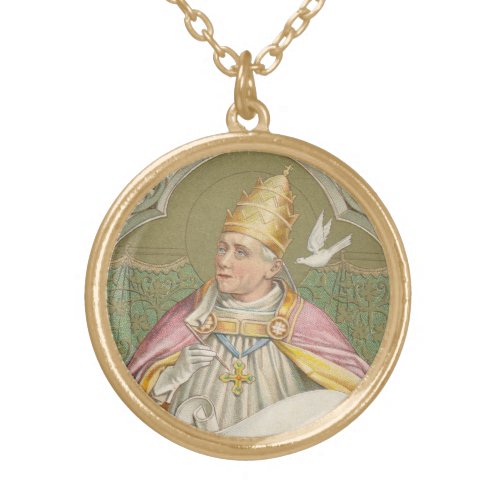 Pope St Gregory the Great M 067 Gold Plated Necklace