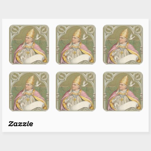 Pope St Gregory the Great M 067 Square Sticker