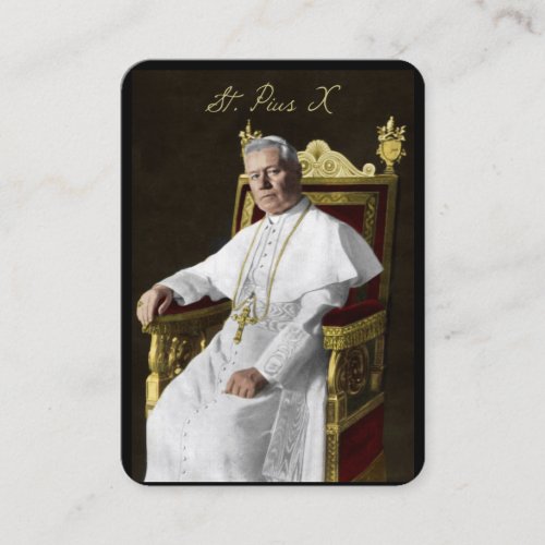 Pope St Pius X Catholic Religious Prayer Holy Place Card