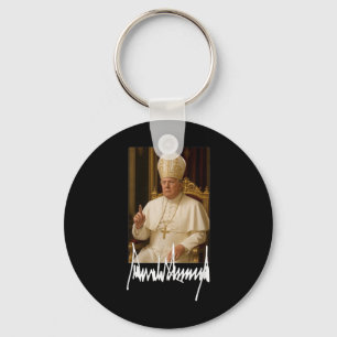 Pope Trump Funny American President Trump Vatican  Keychain