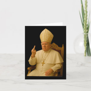 Pope Trump Funny Trump Vatican Christian Retro Chu Card