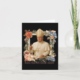 Pope Trump Funny Trump Vatican Christian Retro Chu Card