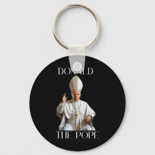 Pope Trump Funny Trump Vatican Christian Retro Chu Keychain