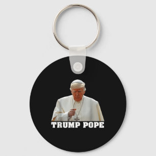 Pope Trump Funny Trump Vatican Christian Retro Chu Keychain