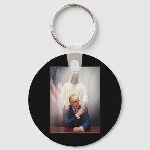 Pope Trump Funny Trump Vatican Christian Retro Chu Keychain