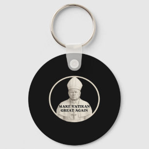 Pope Trump Funny Trump Vatican Christian Retro Chu Keychain