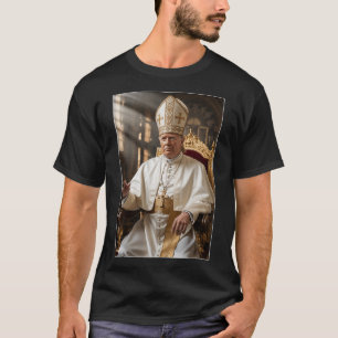Pope Trump Funny Trump Vatican Christian Retro Chu T-Shirt