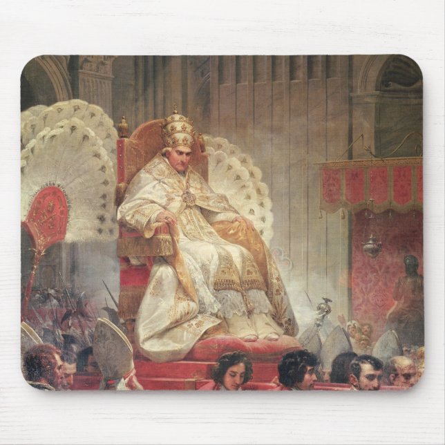 Pope VIII  in St. Peter's on the Sedia Gestatoria Mouse Pad (Front)