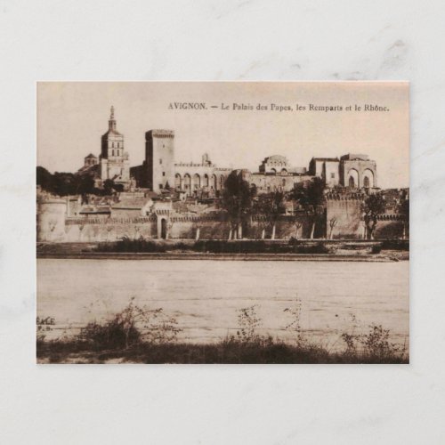 Popes Palace Avignon France 1910 Replica Postcard