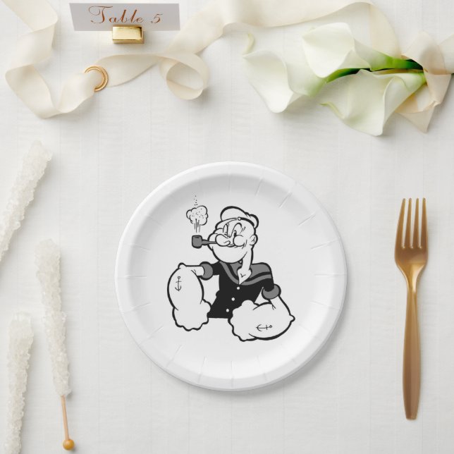 Popeye Paper Plate (Wedding)