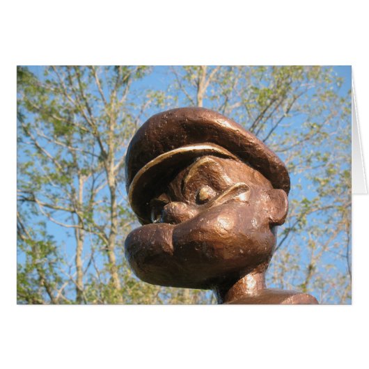 Popeye statue in Chester, Illinois Cards (Front Horizontal)